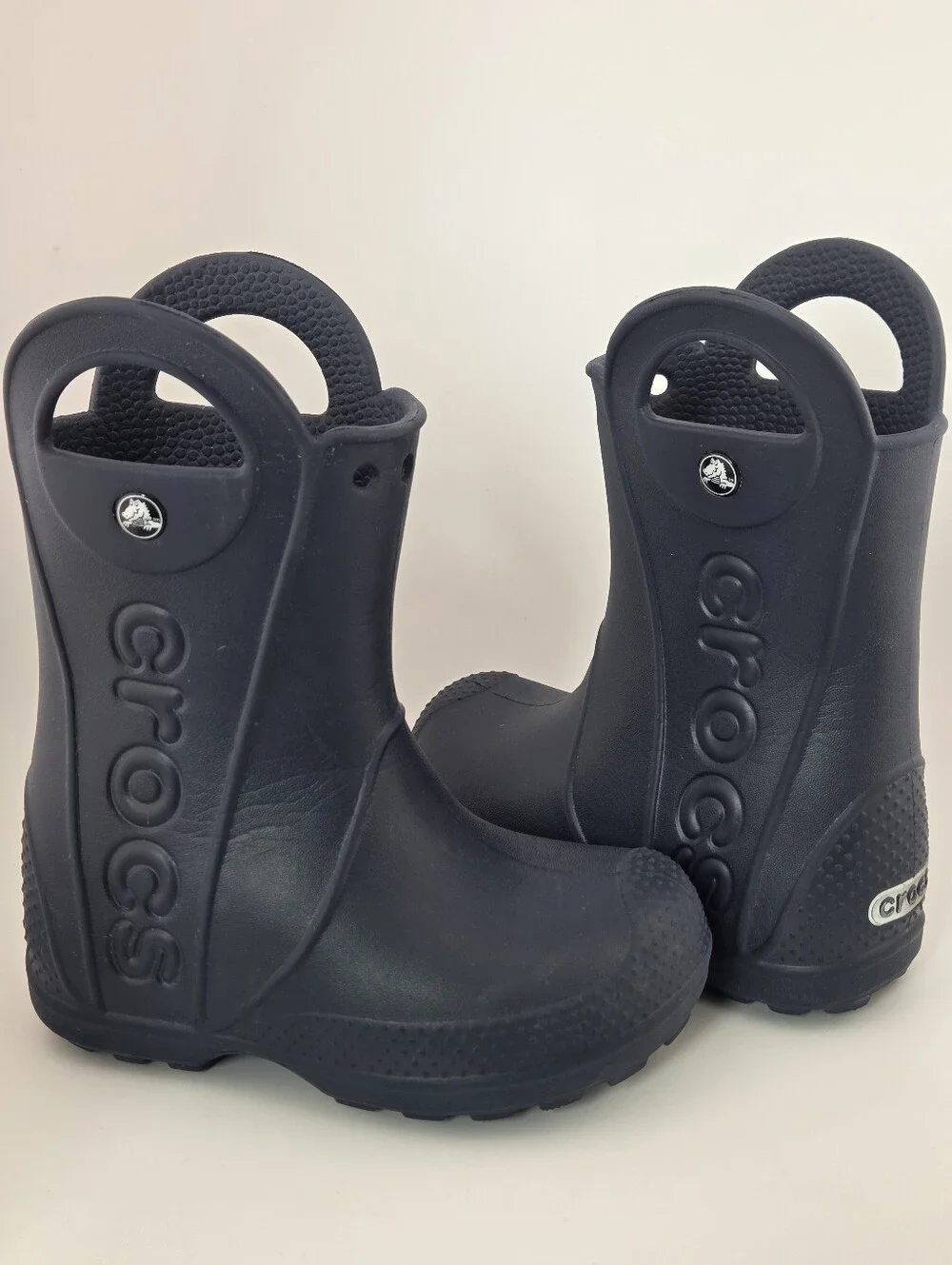 Crocs Youth Handle It Rain Boots Childrens Size C9 Navy Blue Waterproof Shoes